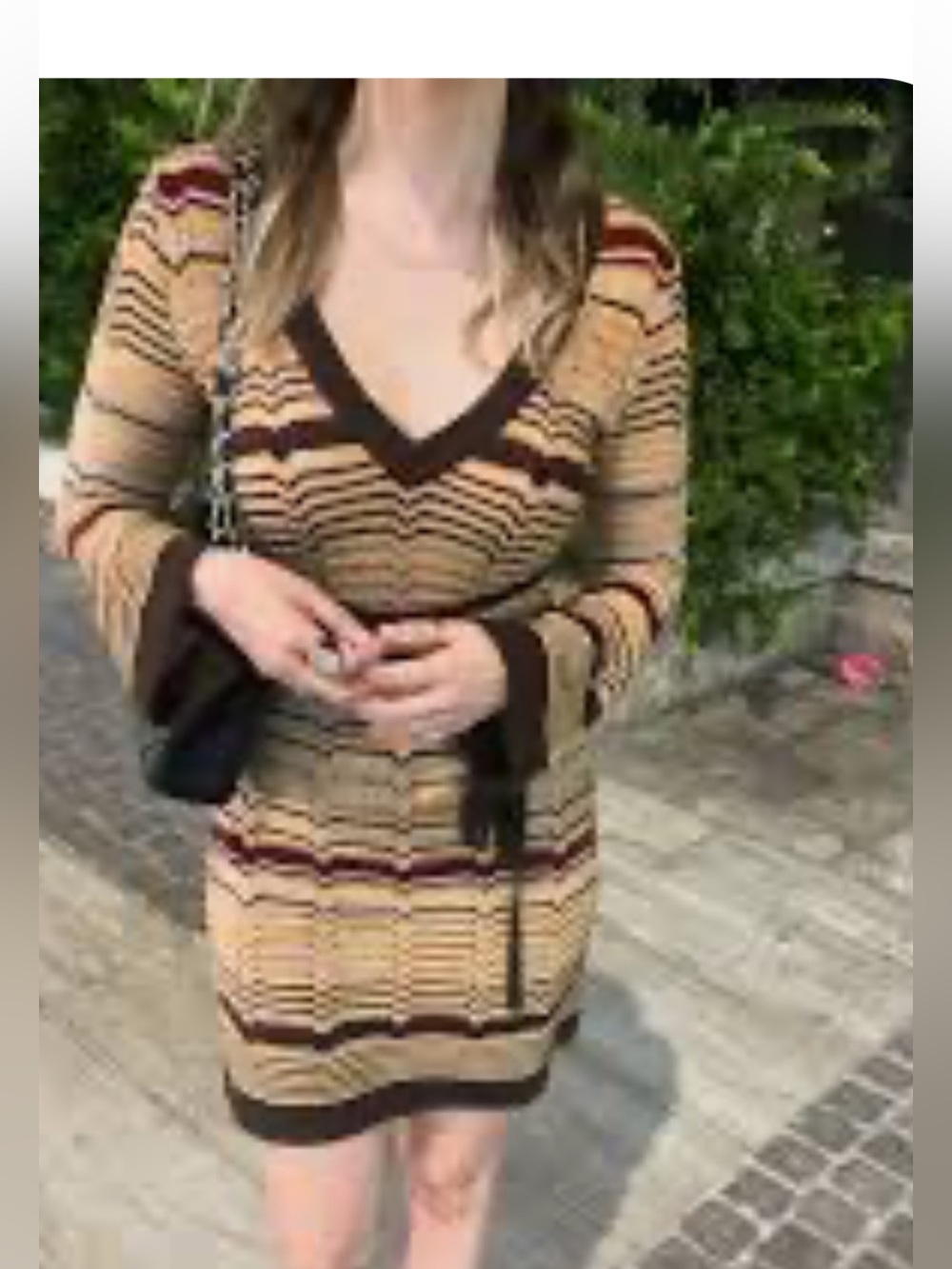 Missoni 1990 s Brown Stripe Knit Dress